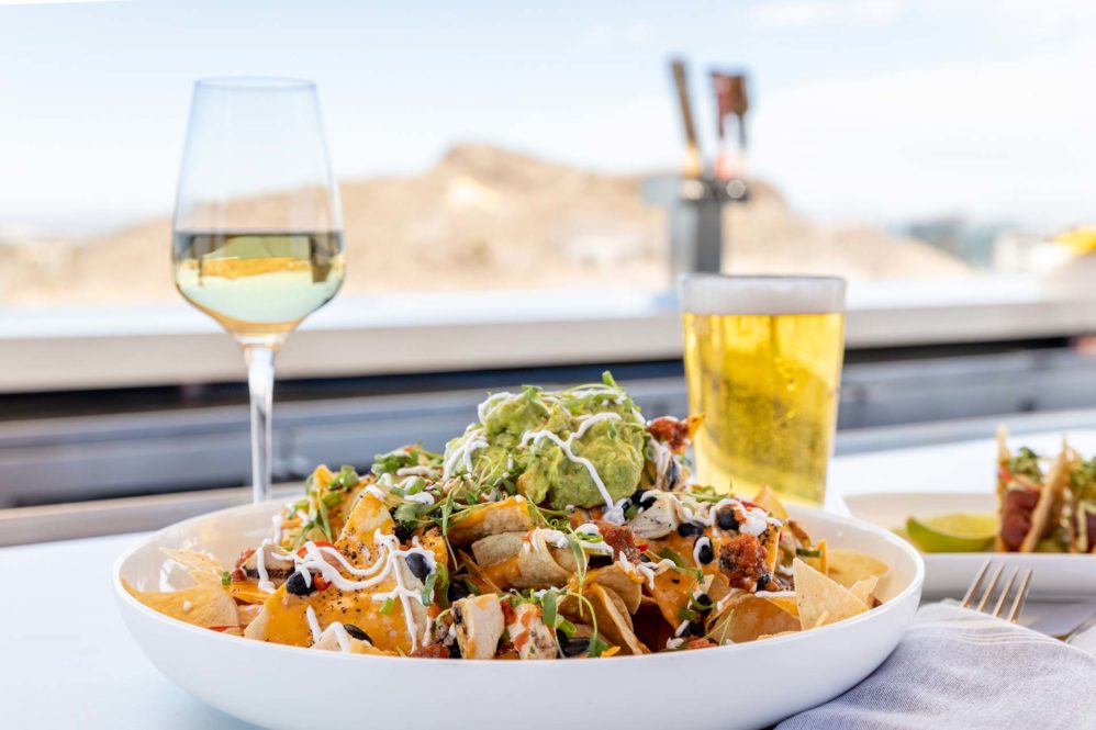 Skysill Rooftop Nachos and Drinks