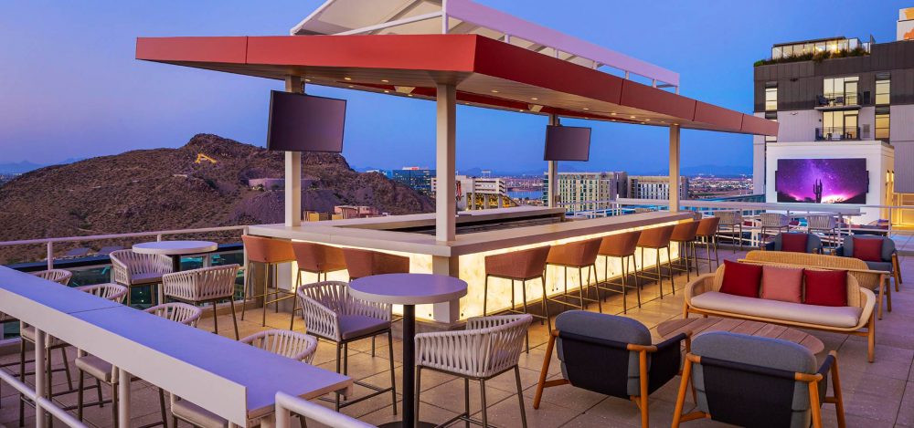 Skysill Rooftop Lounge Bar Dusk